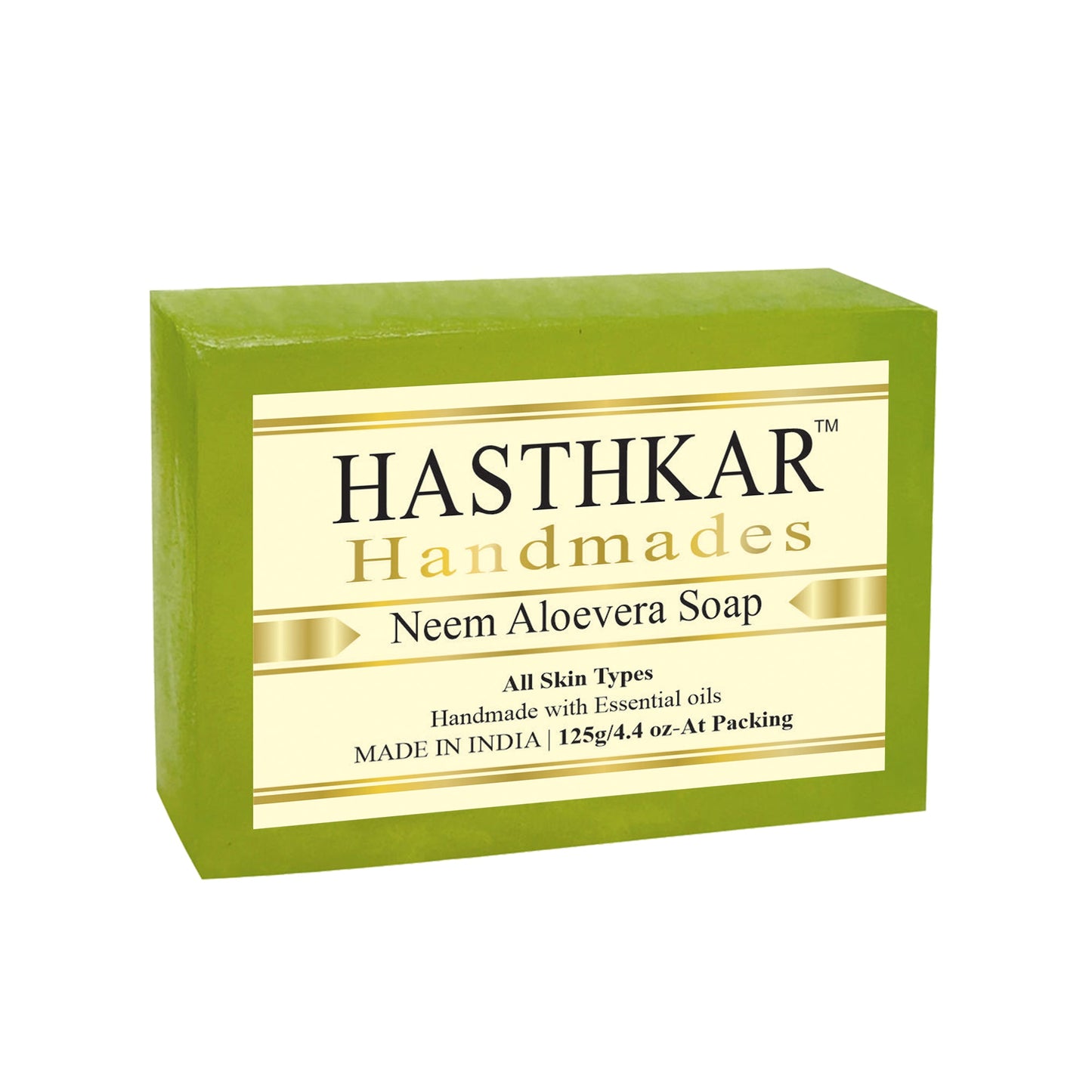 Hasthkar Handmade Glycerine Neem Aloevera Soap- 125gm - BuyPureNaturals