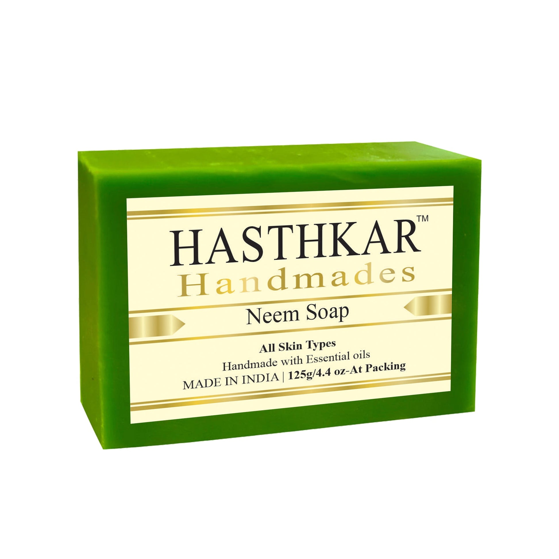 Hasthkar Handmade Glycerine Neem Soap- 125gm - BuyPureNaturals