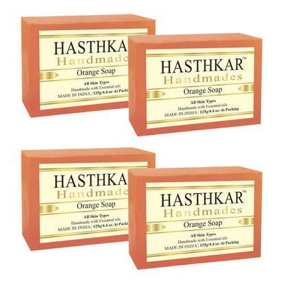 Hasthkar Handmade Glycerine Orange Soap- 125gm