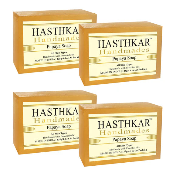 Hasthkar Handmade Glycerine Papaya Soap- 125gm