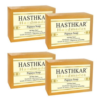 Hasthkar Handmade Glycerine Papaya Soap- 125gm