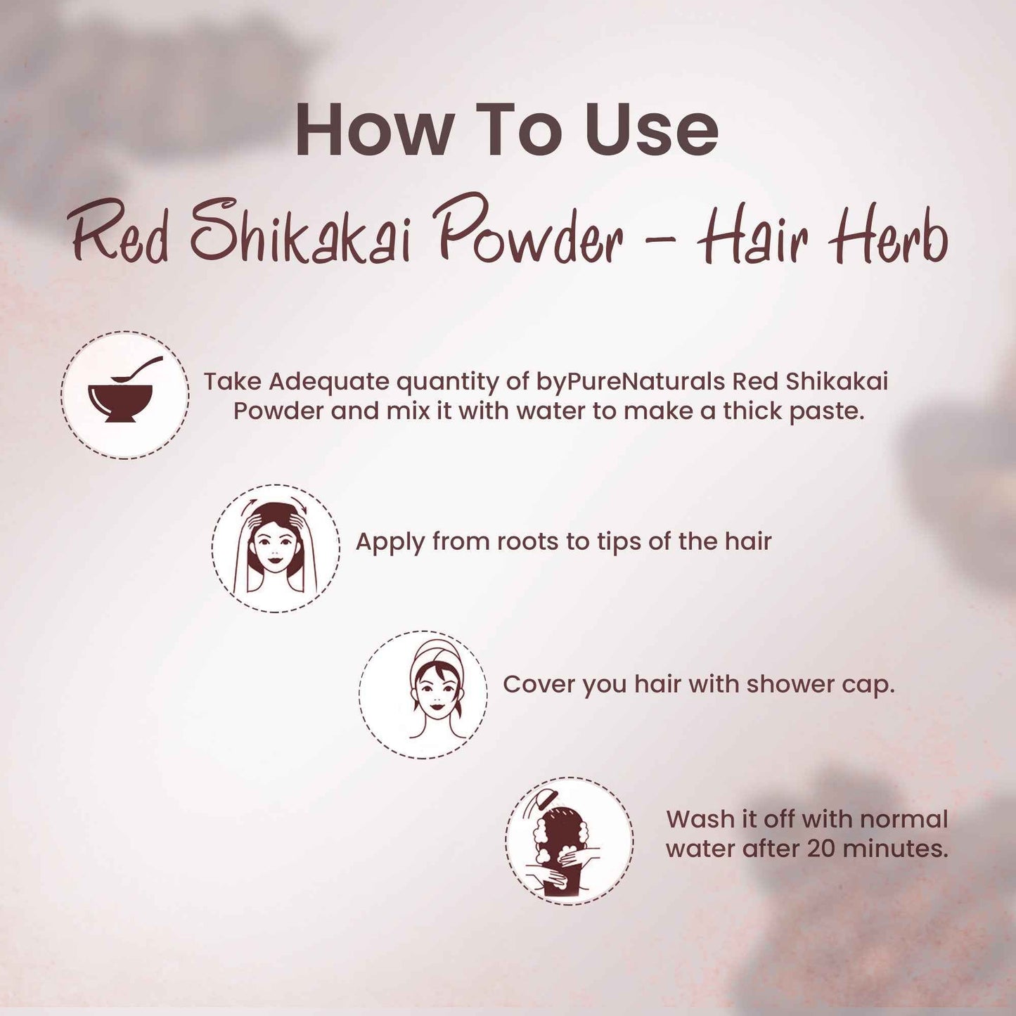 byPureNaturals 100% Organic Red Shikakai Powder- 100 Gm